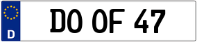 Trailer License Plate